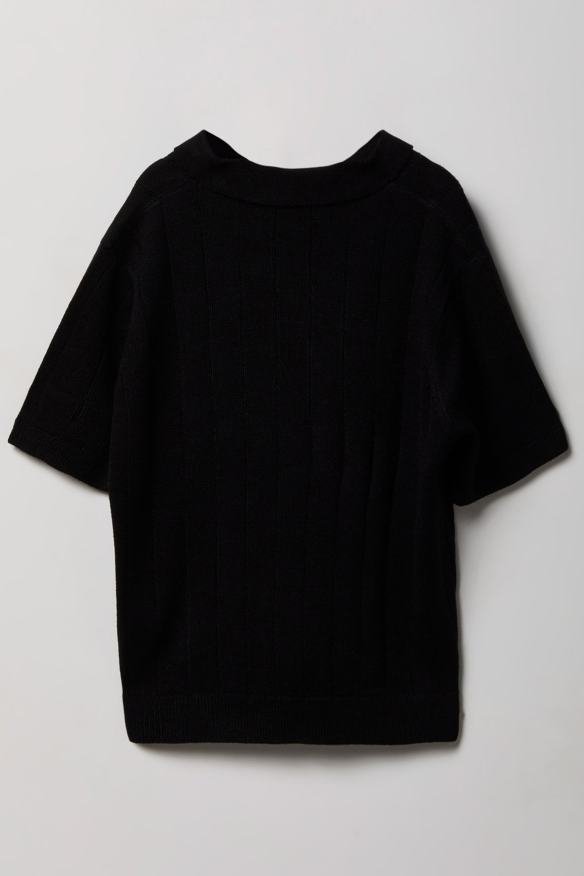 Alt View 2. Boys Collared Knit Top - Black