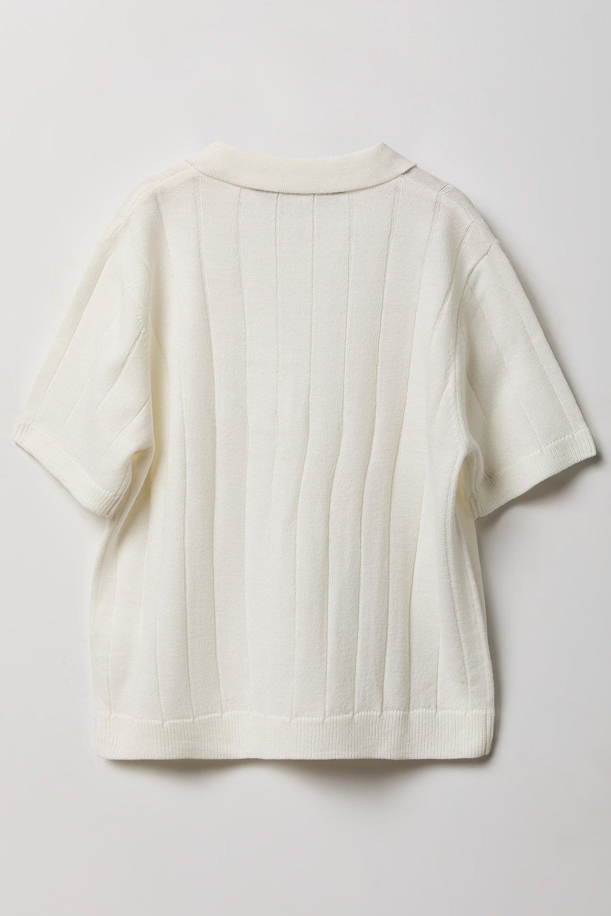 Alt View 2. Boys Collared Knit Top - Off White