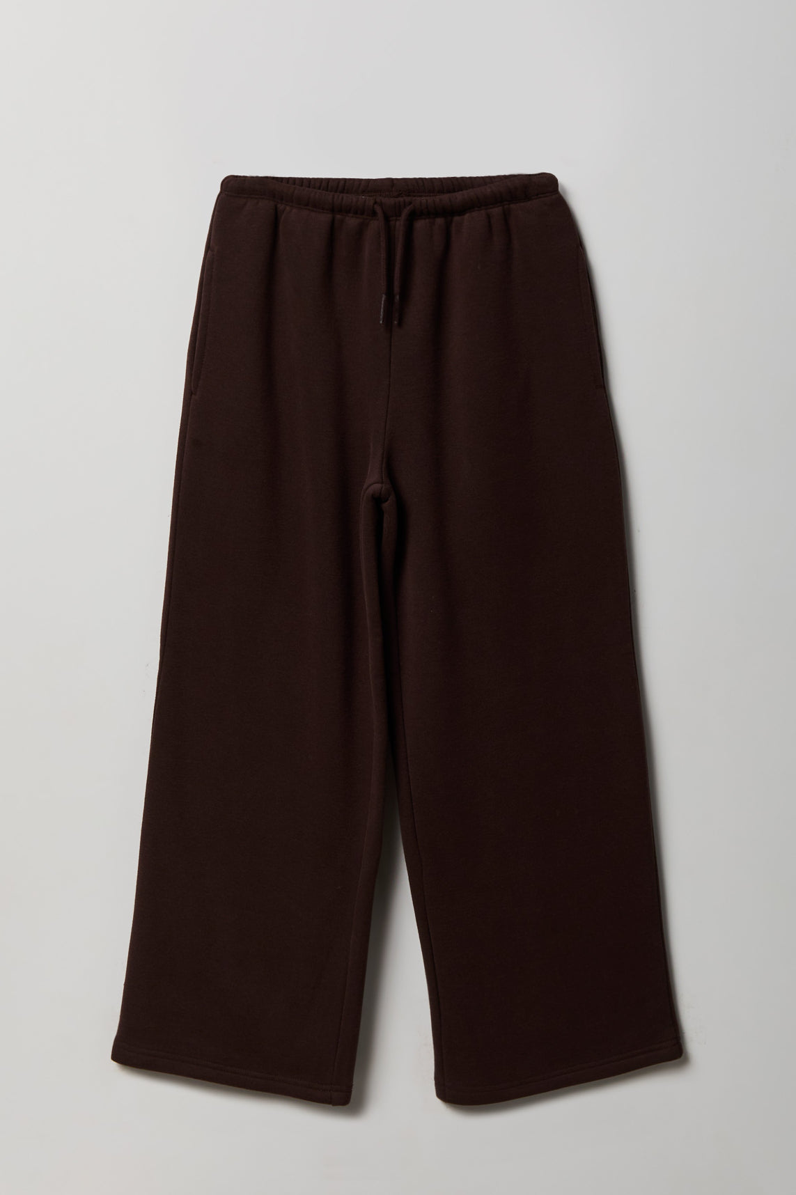 Girls Luxe Fleece Wide Leg Sweatpant - Brown