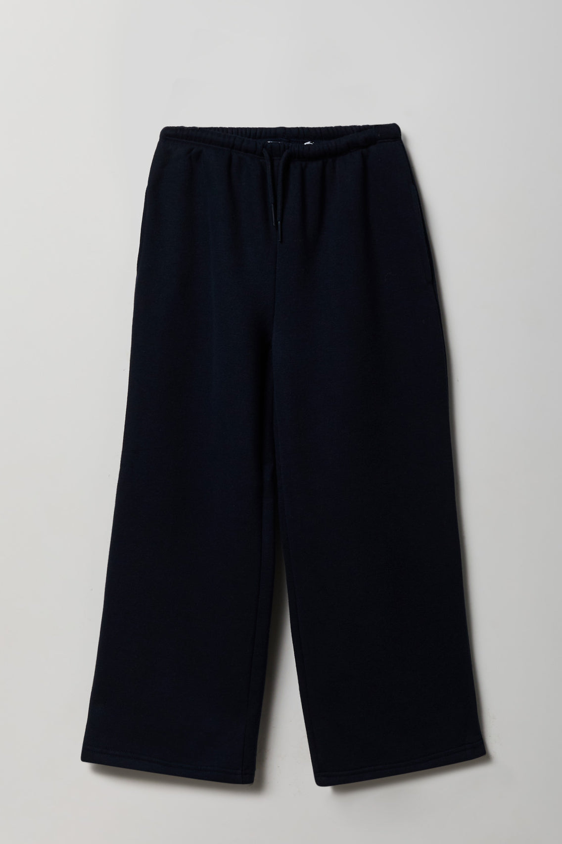 Girls Luxe Fleece Wide Leg Sweatpant - Navy