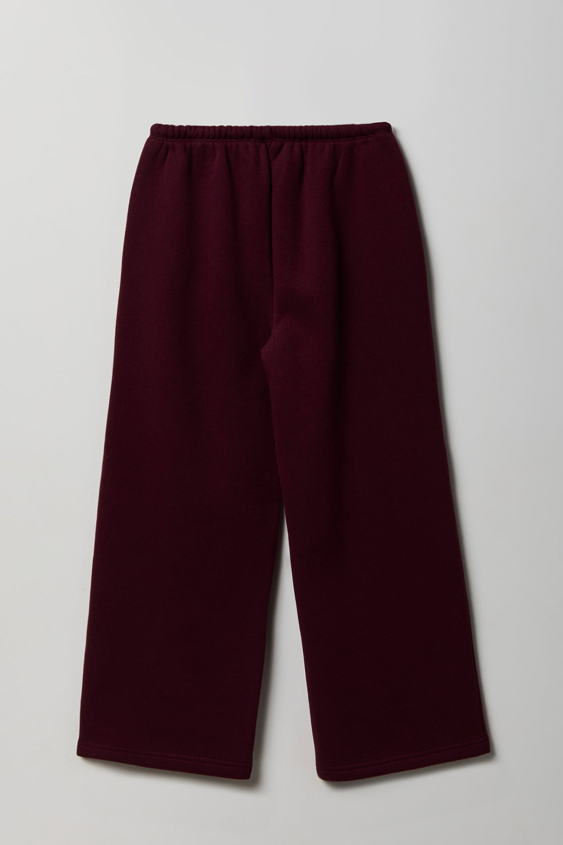 Alt View 2. Girls Luxe Fleece Wide Leg Sweatpant - Burgundy