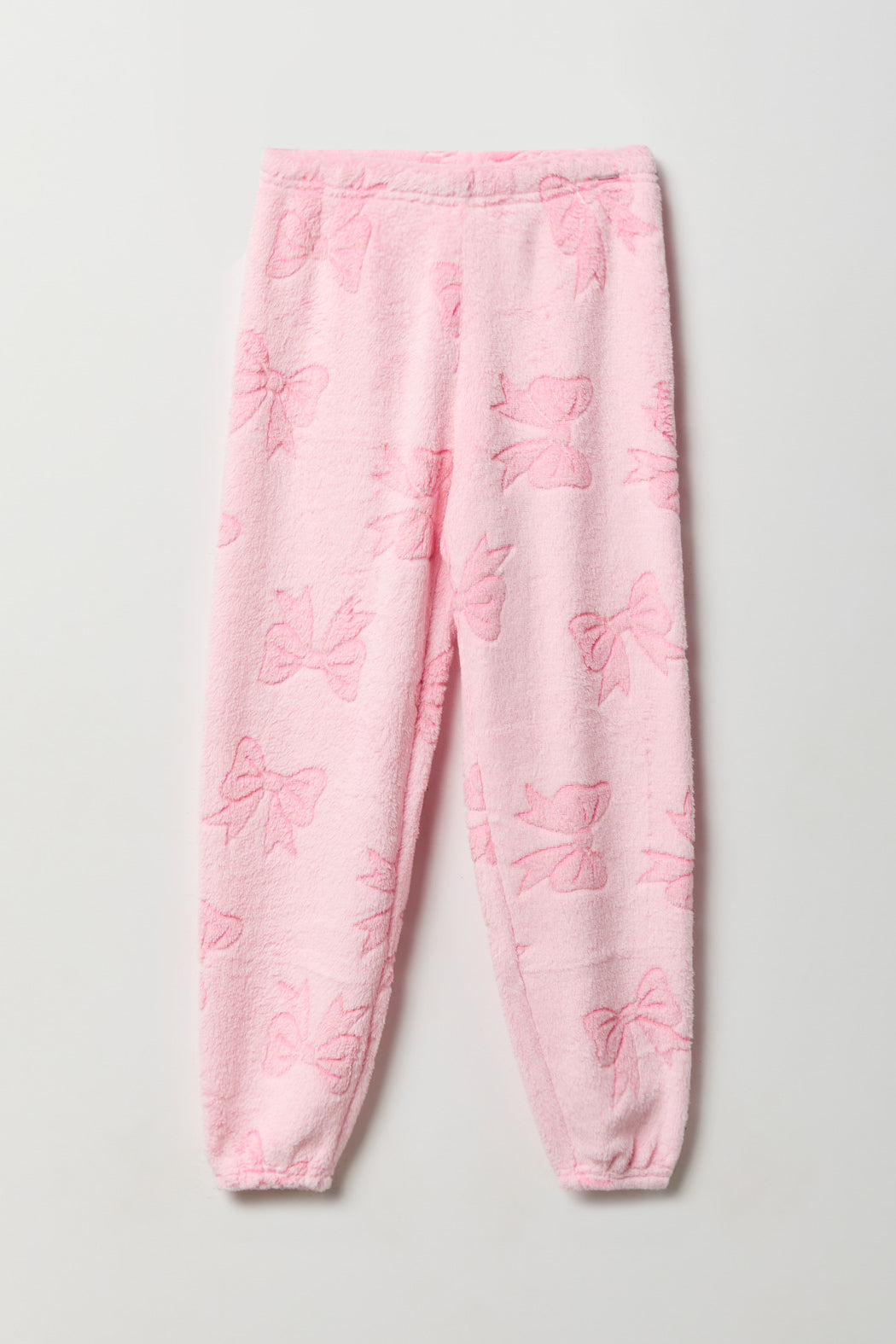 Vue alternative 4. Ensemble pyjama avec t-shirt imprimé et jogger en peluche pour fille