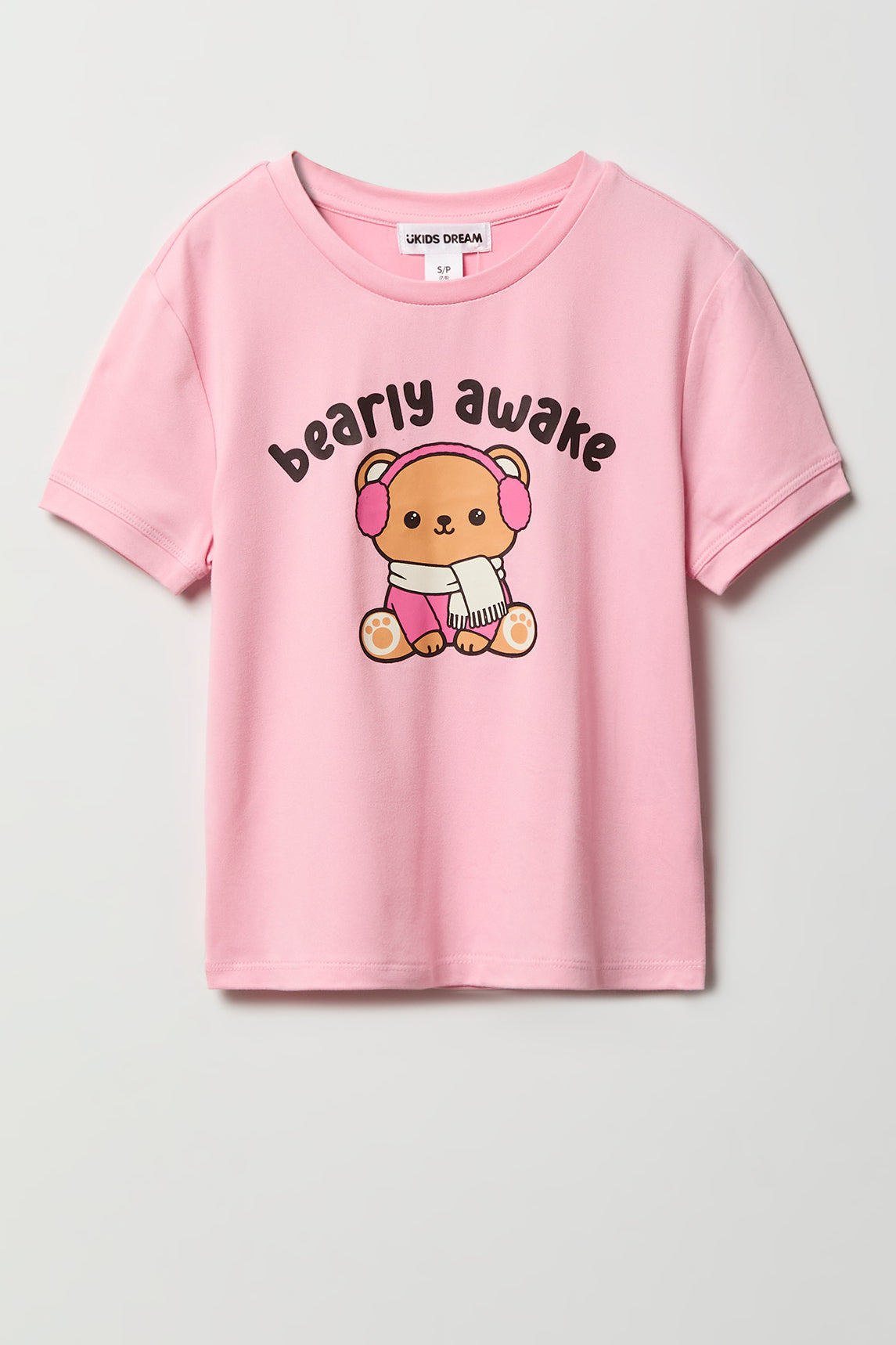 Vue alternative 2. Ensemble pyjama avec t-shirt imprimé et jogger en peluche pour fille