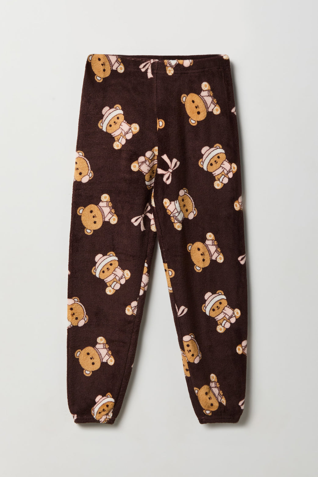 Vue alternative 4. Ensemble pyjama avec t-shirt imprimé et jogger en peluche pour fille