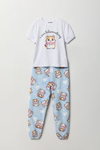 Ensemble pyjama avec t-shirt imprimé et jogger en peluche pour fille