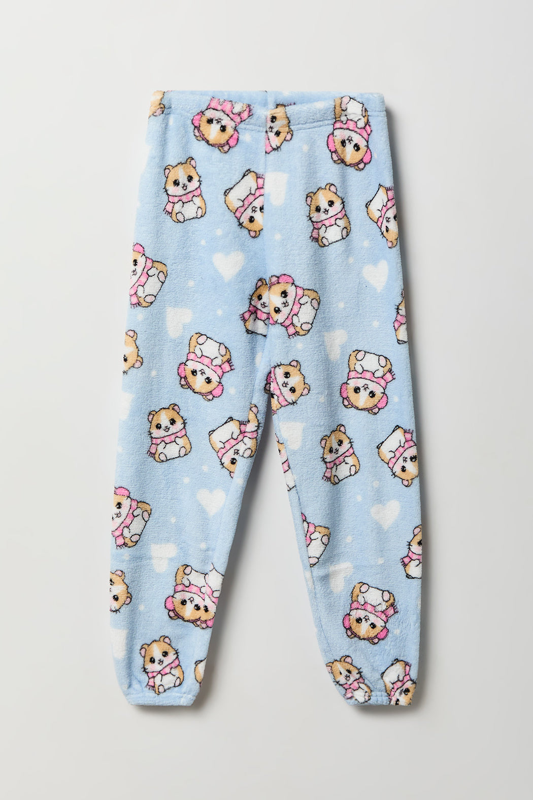 Vue alternative 4. Ensemble pyjama avec t-shirt imprimé et jogger en peluche pour fille