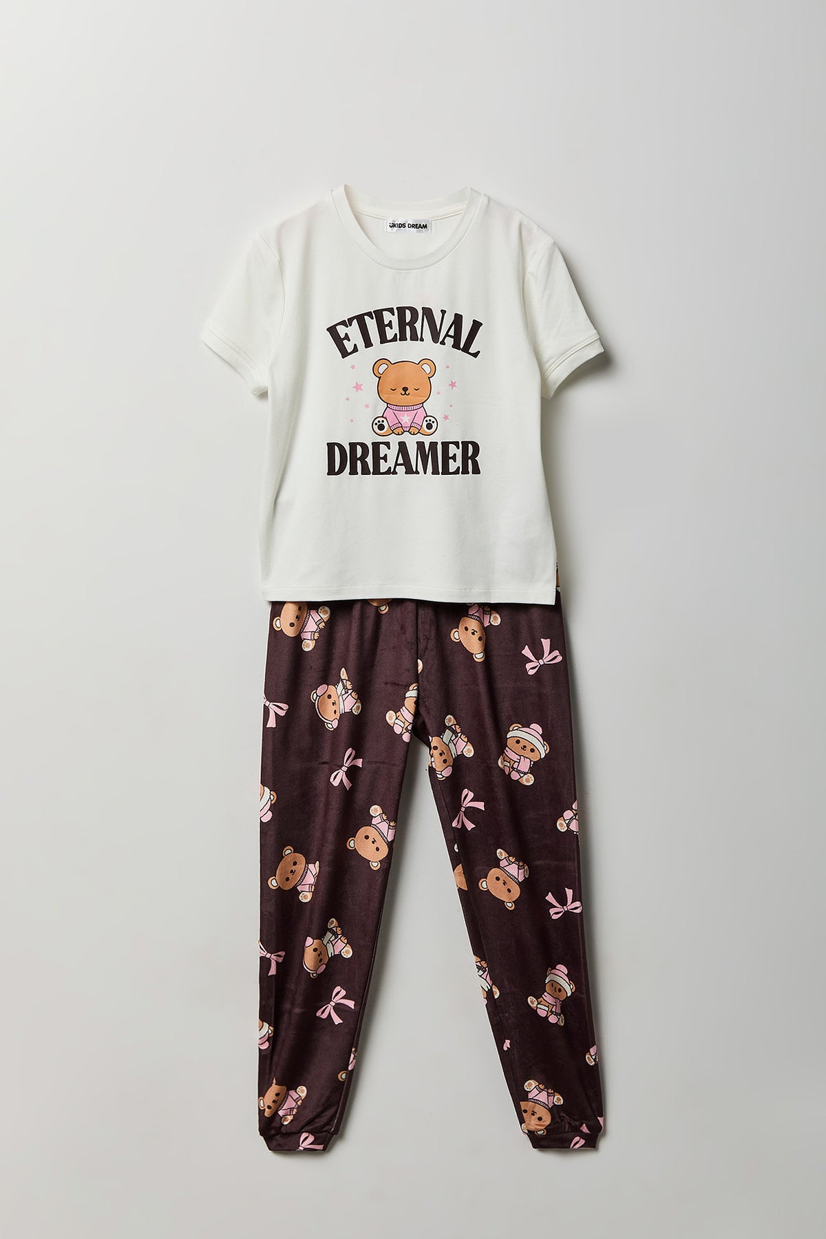 Ensemble pyjama vec t-shirt imprimé et jogger en velours pour fille