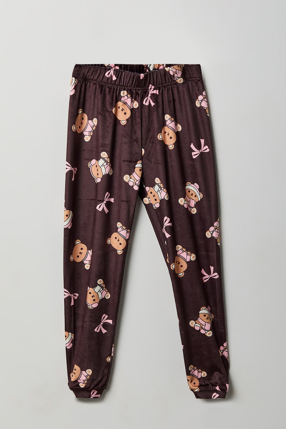 Vue alternative 4. Ensemble pyjama vec t-shirt imprimé et jogger en velours pour fille