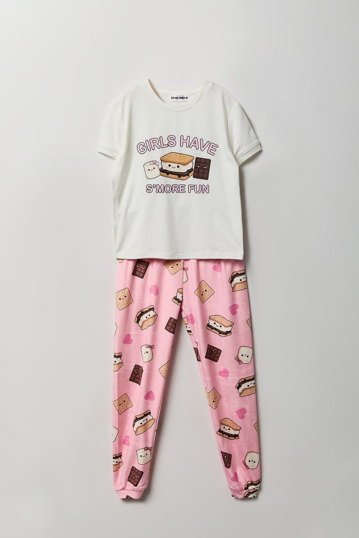 Ensemble pyjama vec t-shirt imprimé et jogger en velours pour fille