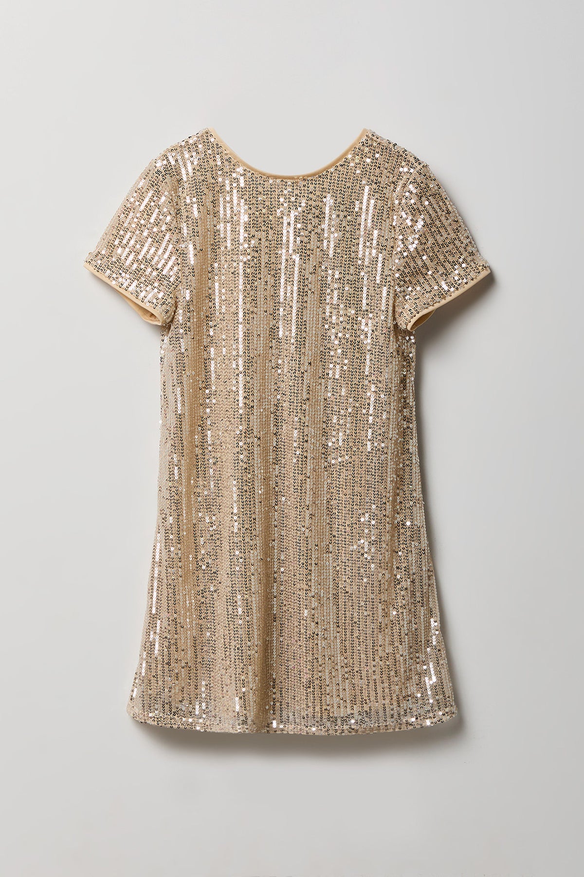 Alt View 2. Girls Sequin Dress - Beige