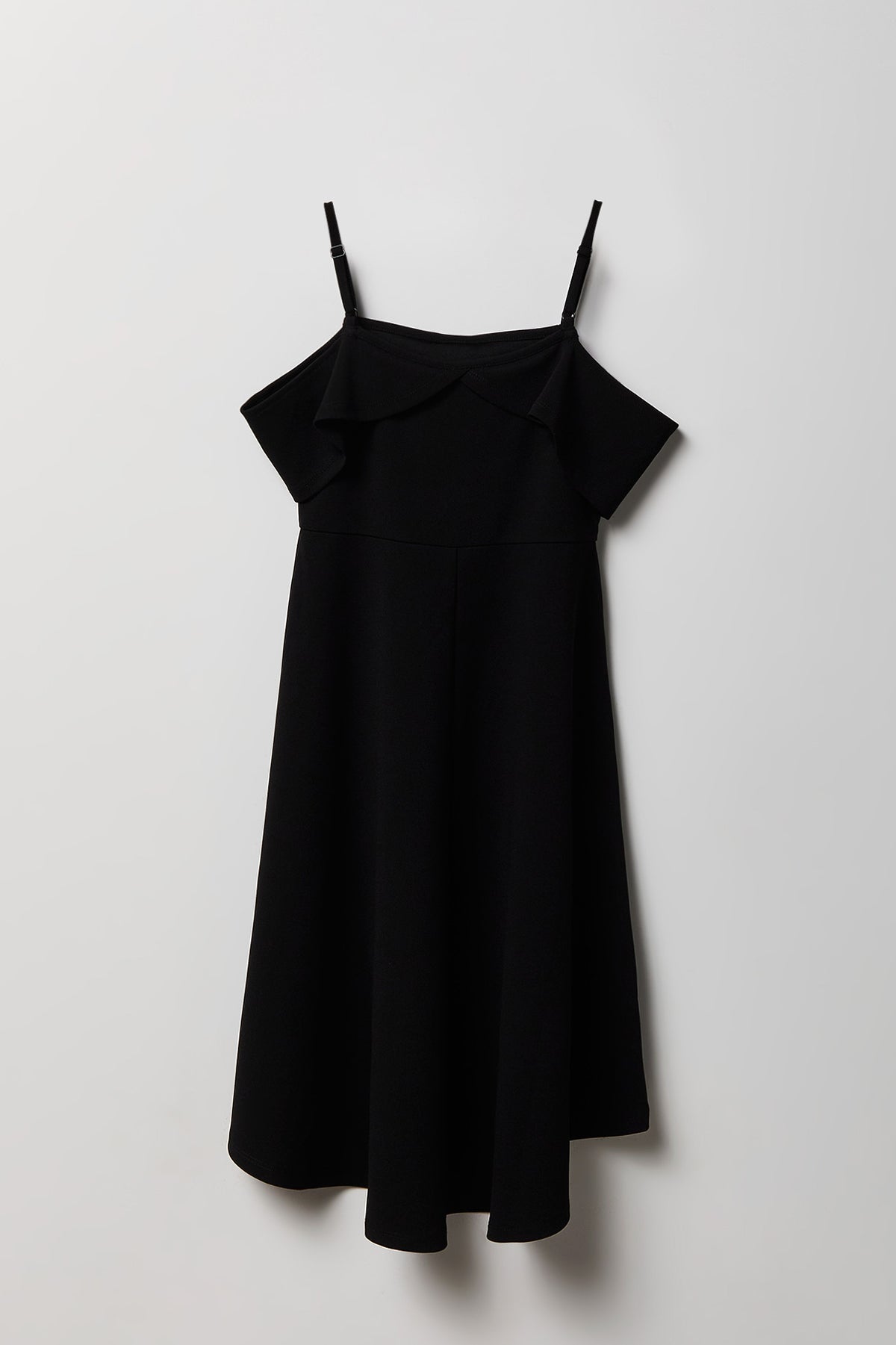 Alt View 2. Girls Bow High Low Dress - Black