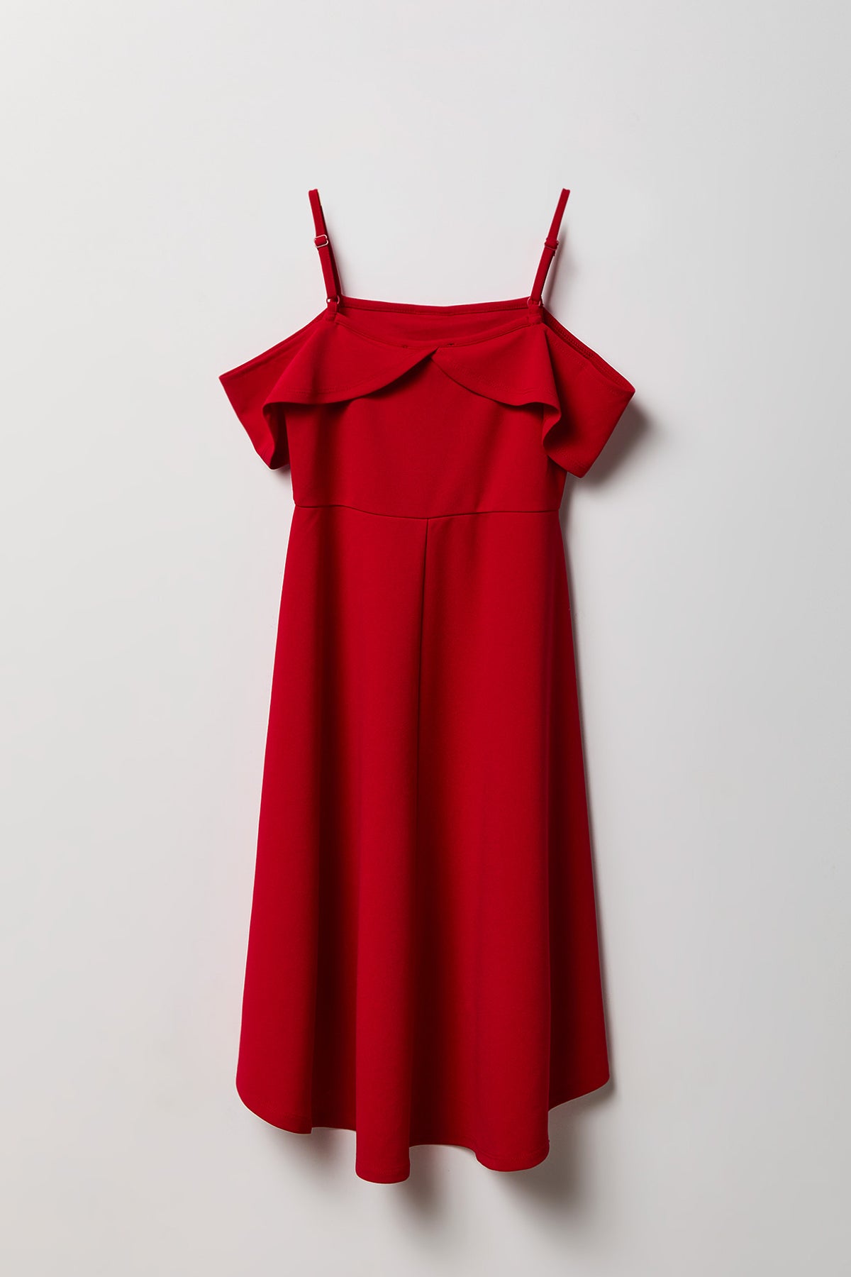 Alt View 2. Girls Bow High Low Dress - Red