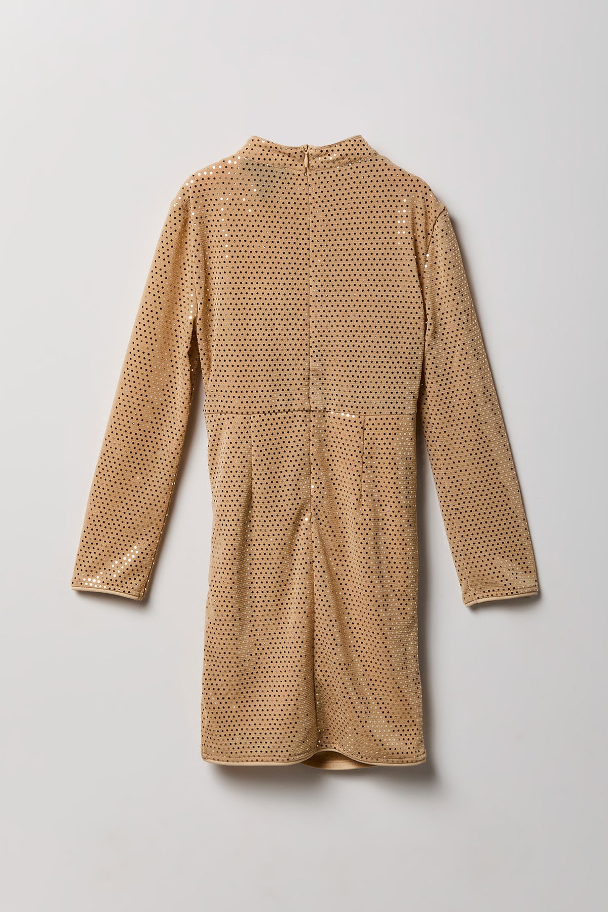 Vue alternative 2. Robe ruchée à paillettes avec manches longues pour fille