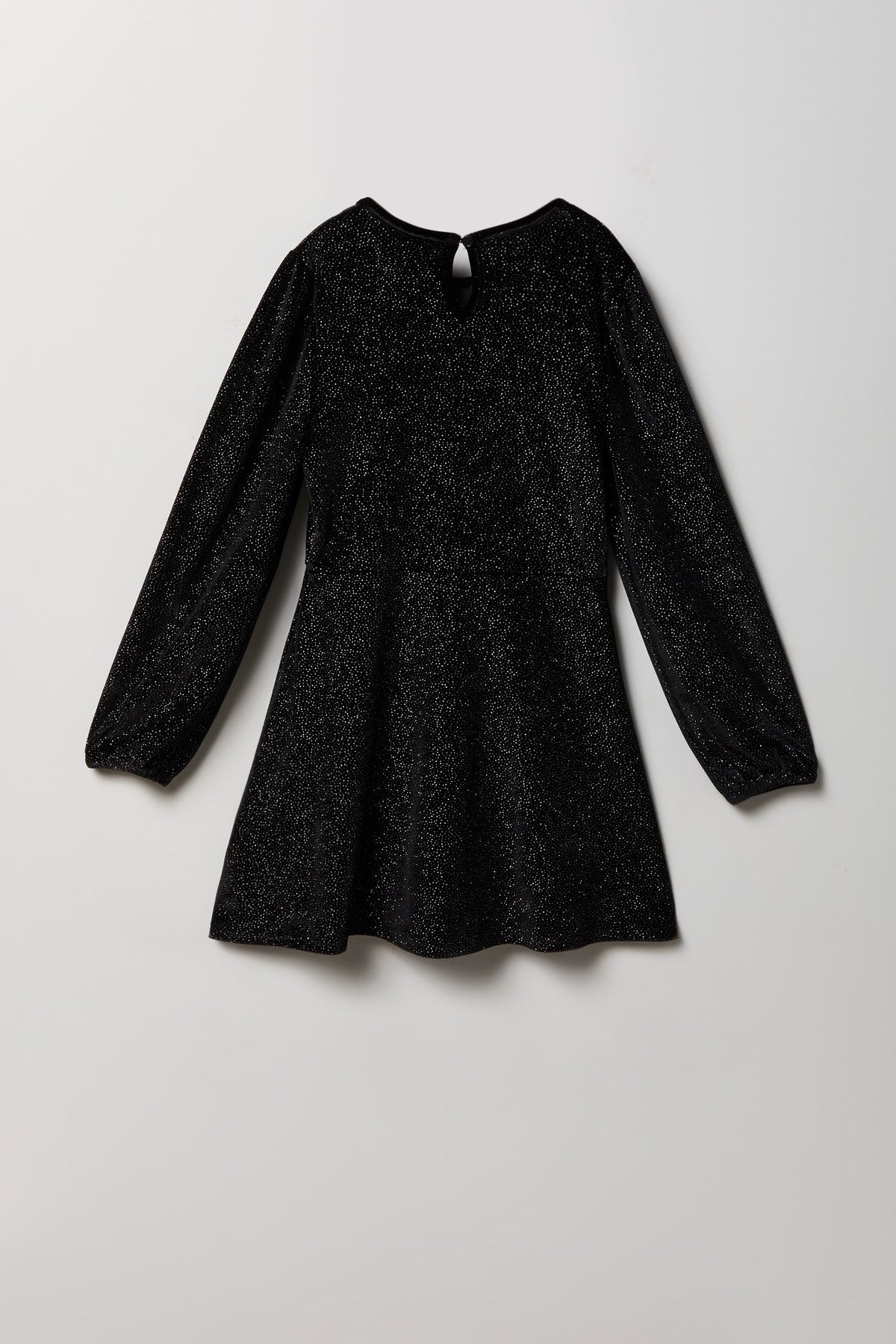 Vue alternative 2. Robe à jupe virevoltante en velours scintillant pour fille
