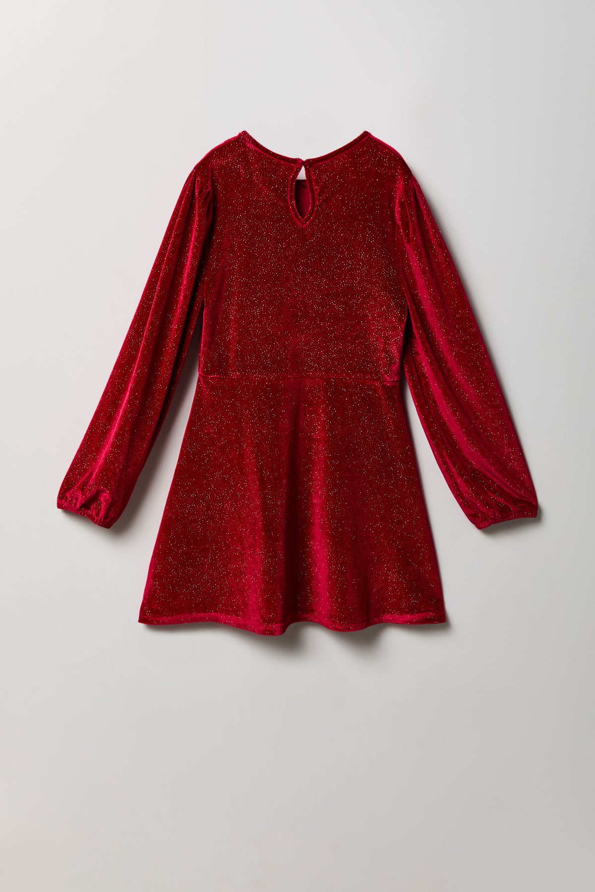 Vue alternative 2. Robe à jupe virevoltante en velours scintillant pour fille