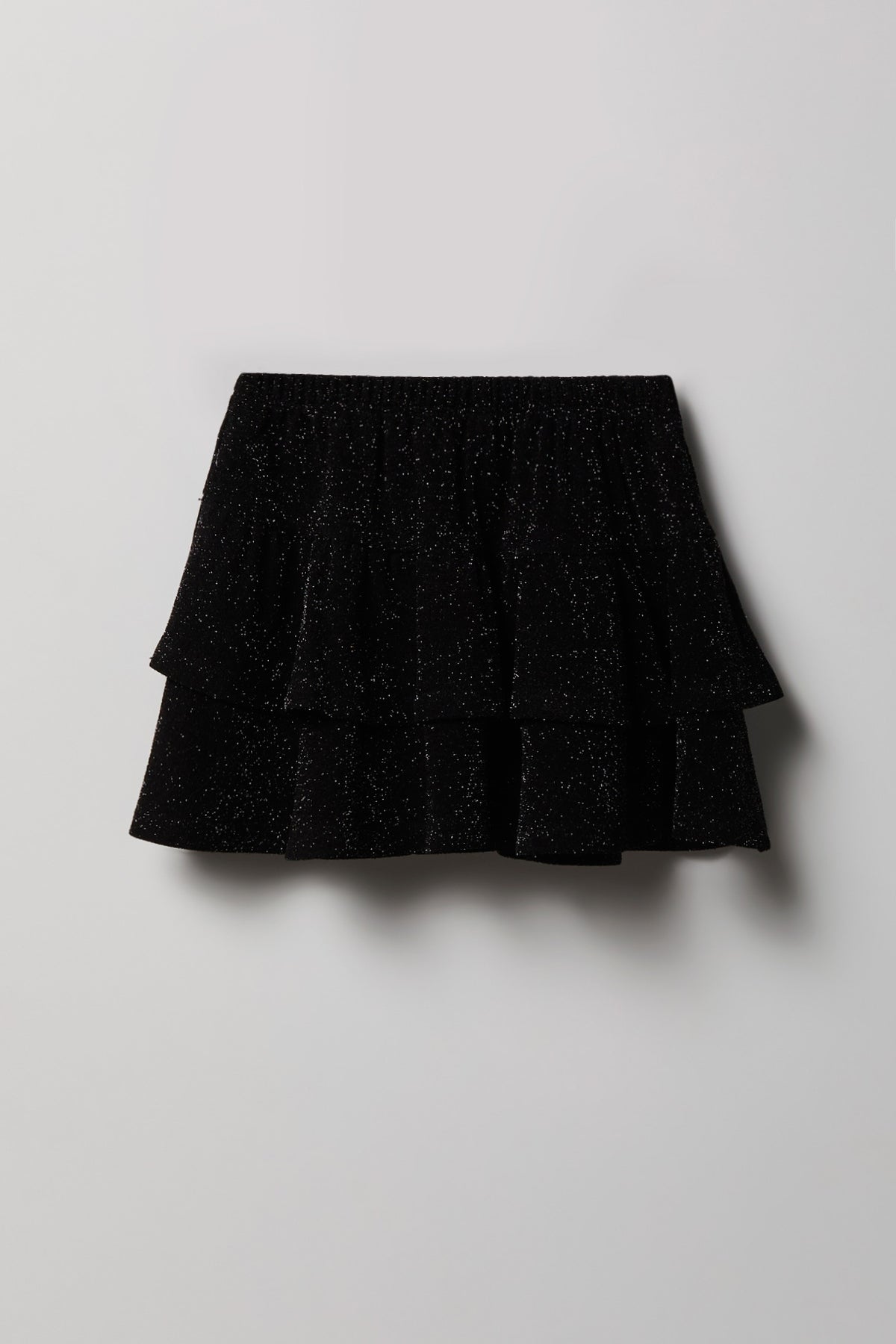 Girls Glitter Tiered Skort - Black