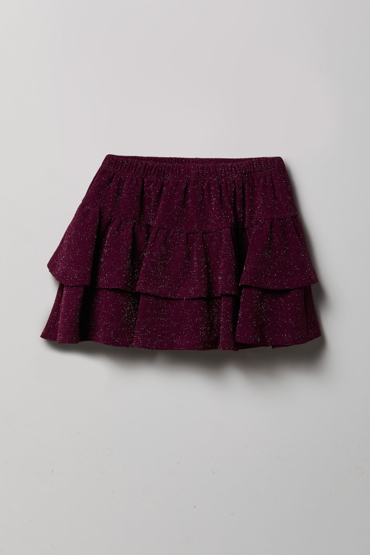 Girls Glitter Tiered Skort - Purple