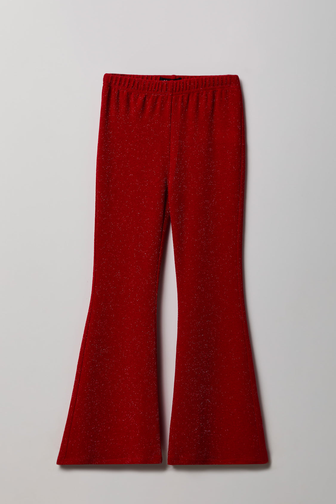 Girls Glitter Flare Pant - Red