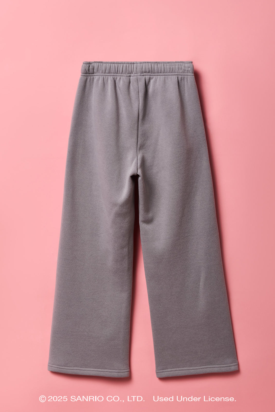 Alt View 2. Kuromi™ Girls Embroidered Fleece Wide Leg Sweatpant - Silver