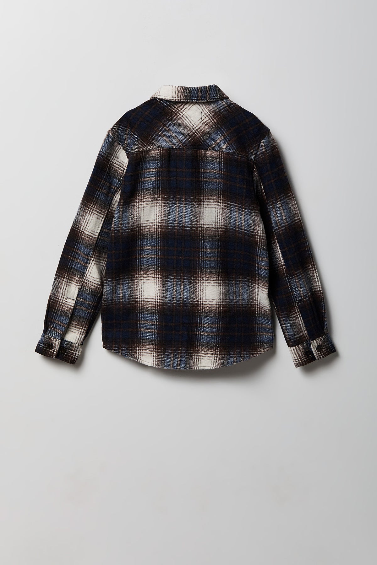 Alt View 2. Boys Buttoned Up Plaid Top - Blue