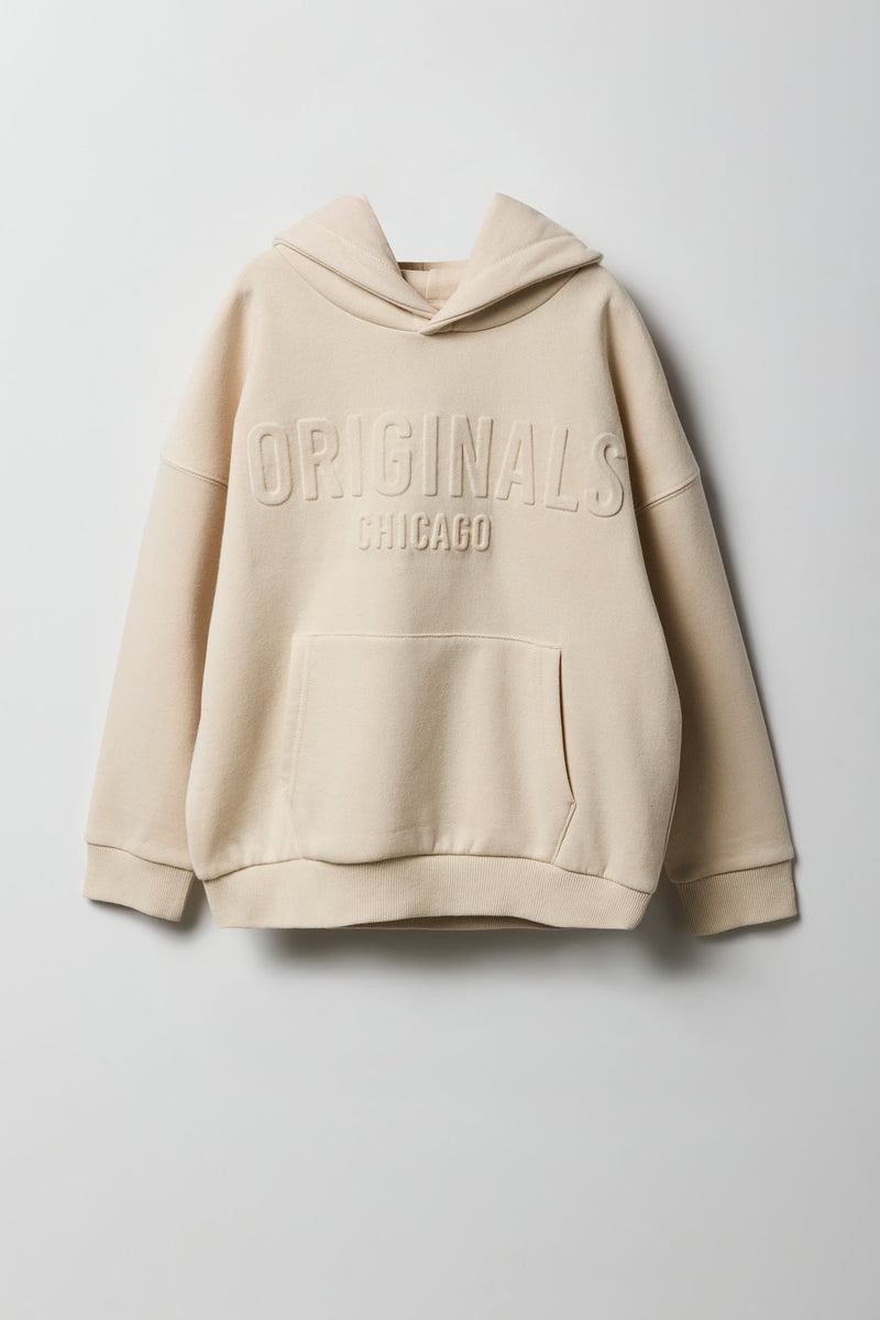 Boys Embossed Fleece Hoodie