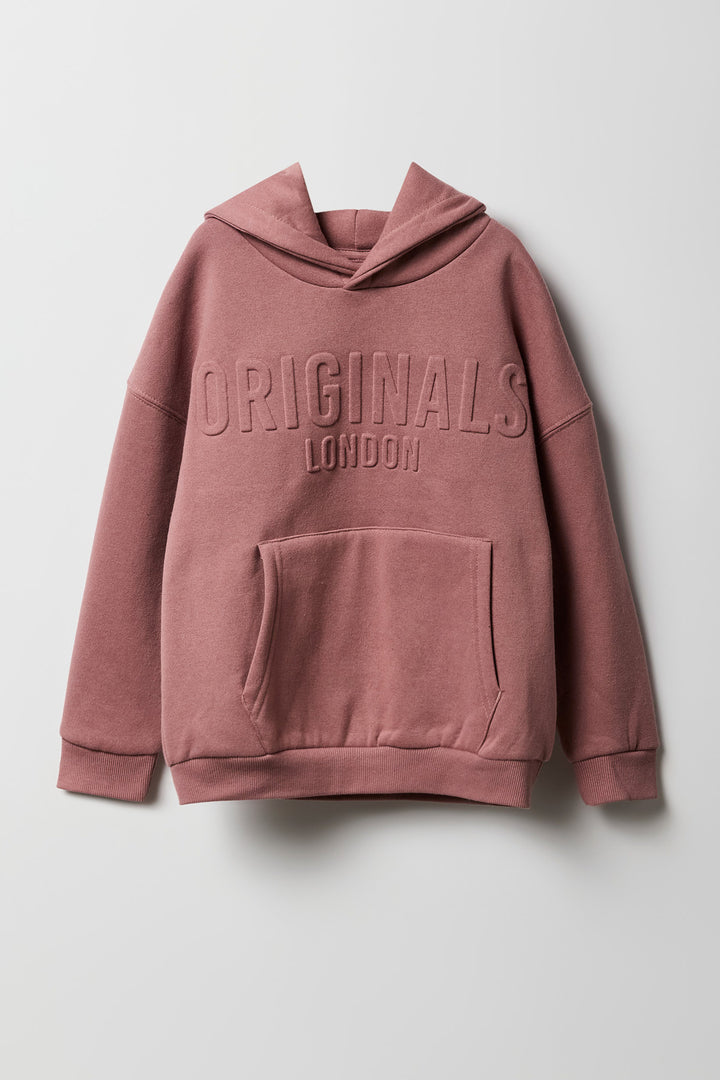 Boys Embossed Fleece Hoodie