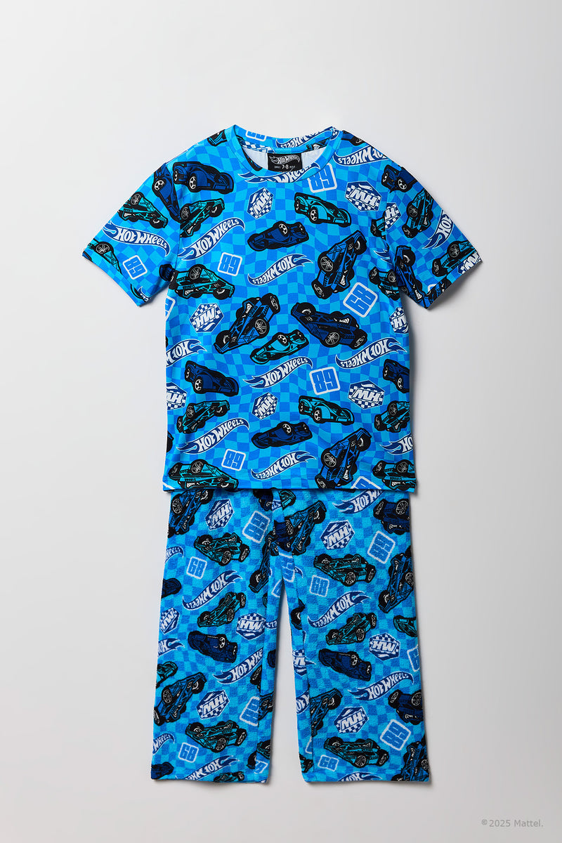Ensemble pantalon pelucheux et t-shirt à imprimé Hot Wheels™ pour enfants