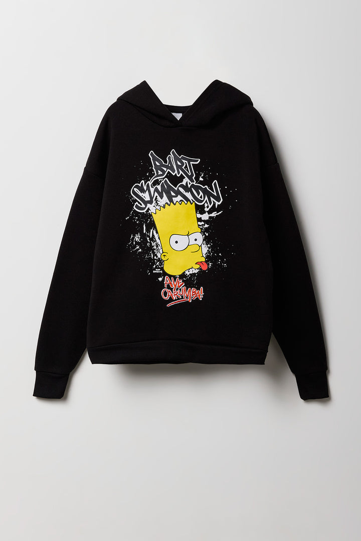 Kids Bart Simpson Embroidered Fleece Hoodie