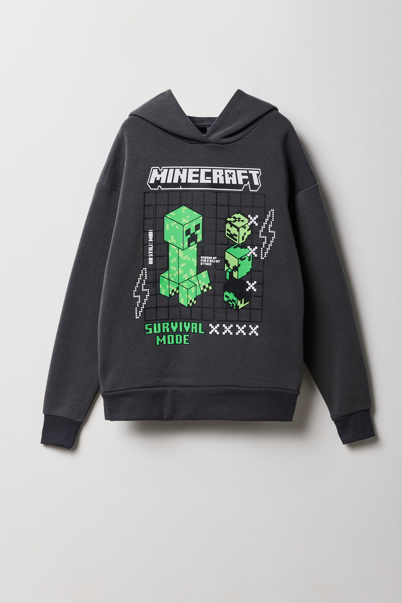 Kids Minecraft Graphic Fleece Hoodie