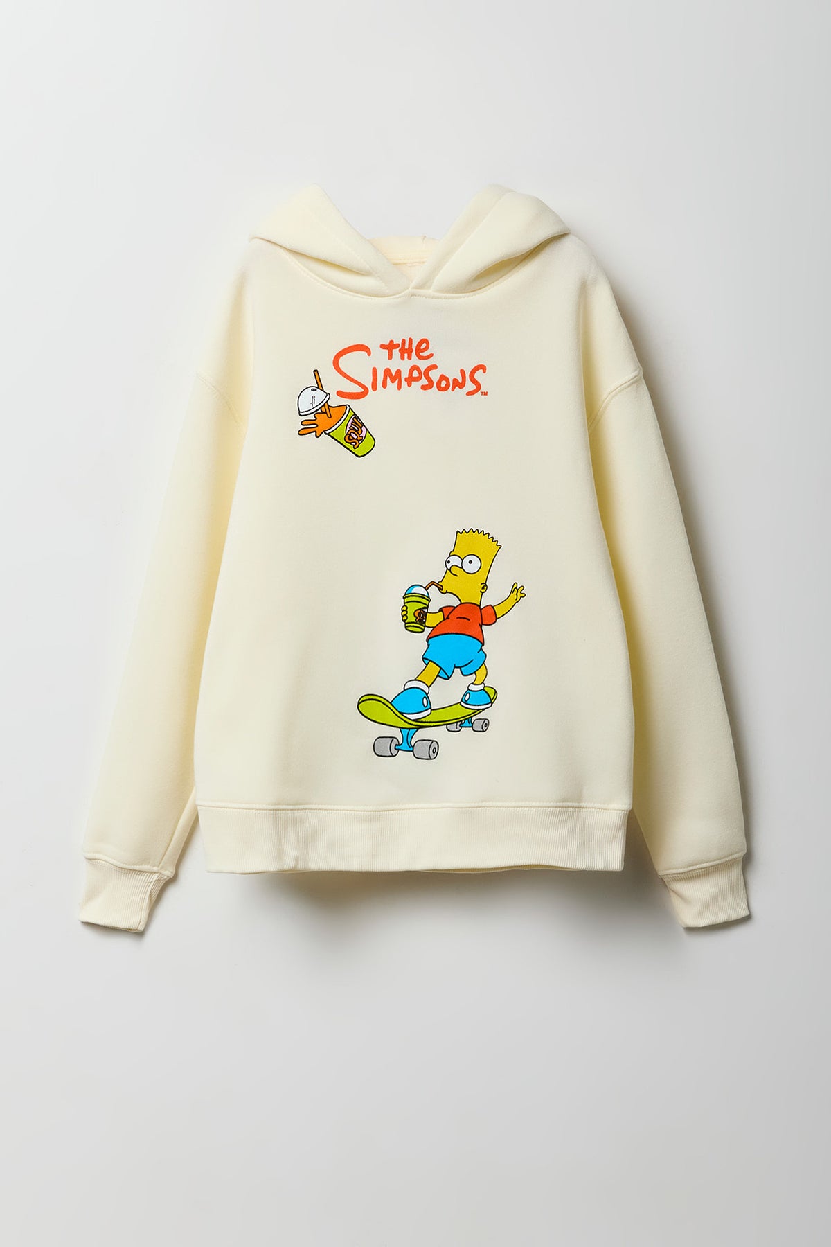 Kids The Simpsons Graphic Fleece Hoodie - Off White