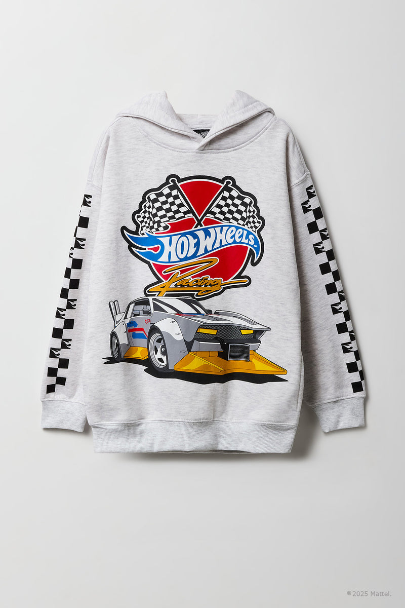 Haut à capuchon en molleton à imprimé Hot Wheels HD pour garçon
