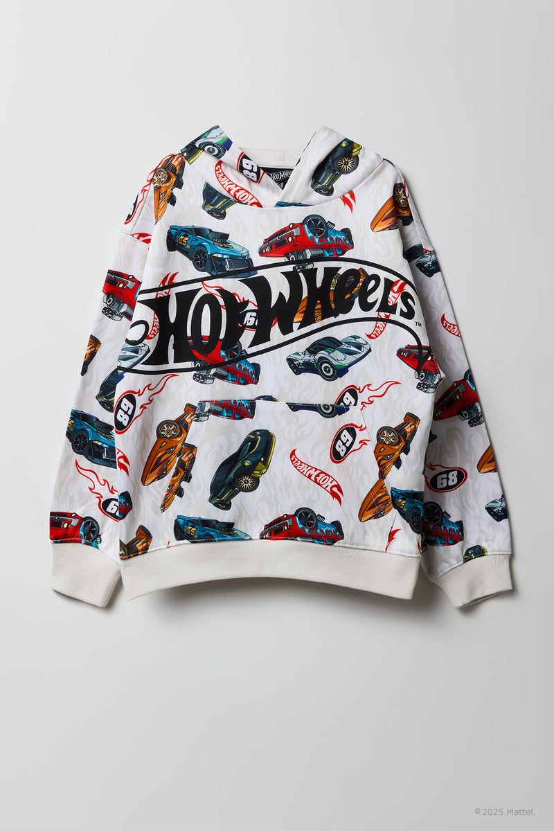 Haut à capuchon en molleton avec imprimé Hot Wheels™ pour enfant