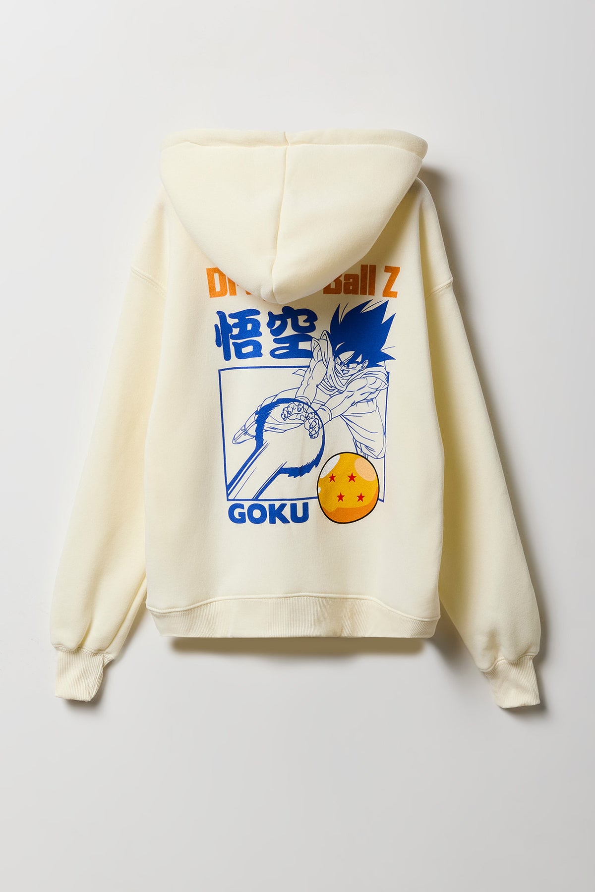Kids Dragon Ball Z HD Print Fleece Hoodie - Off White
