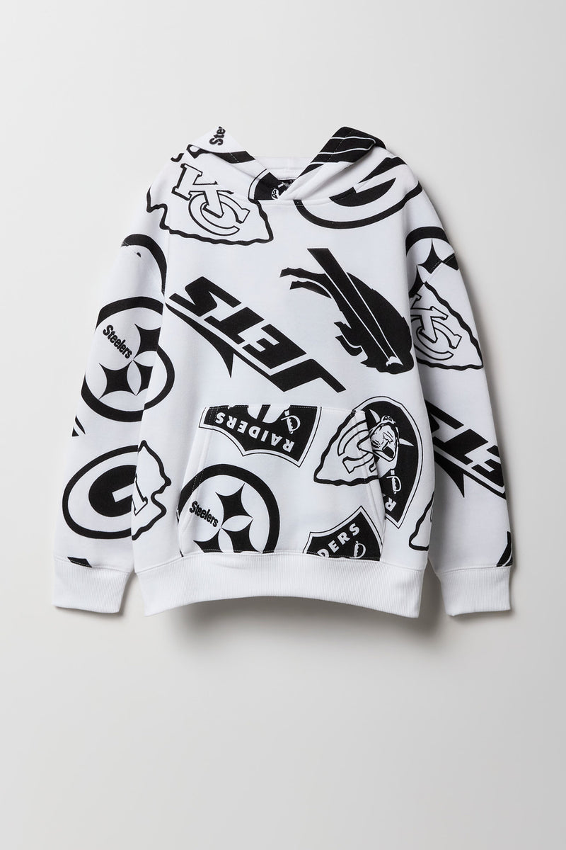 Kids Football Print Fleece Hoodie