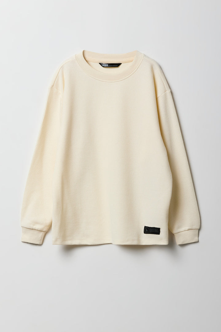 Boys Ribbed Knit Long Sleeve Top