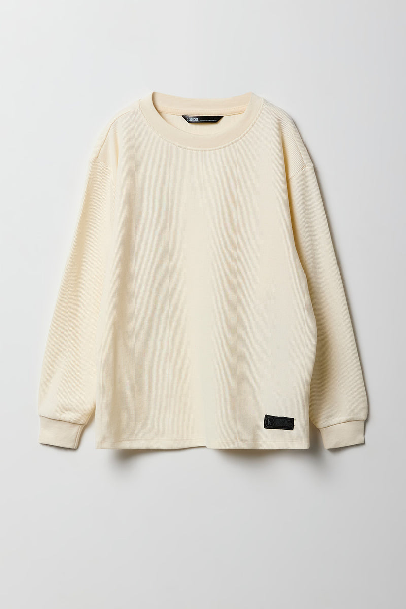 Boys Ribbed Knit Long Sleeve Top