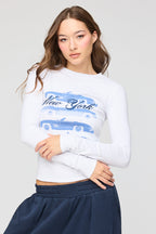 Graphic Fitted Long Sleeve Top