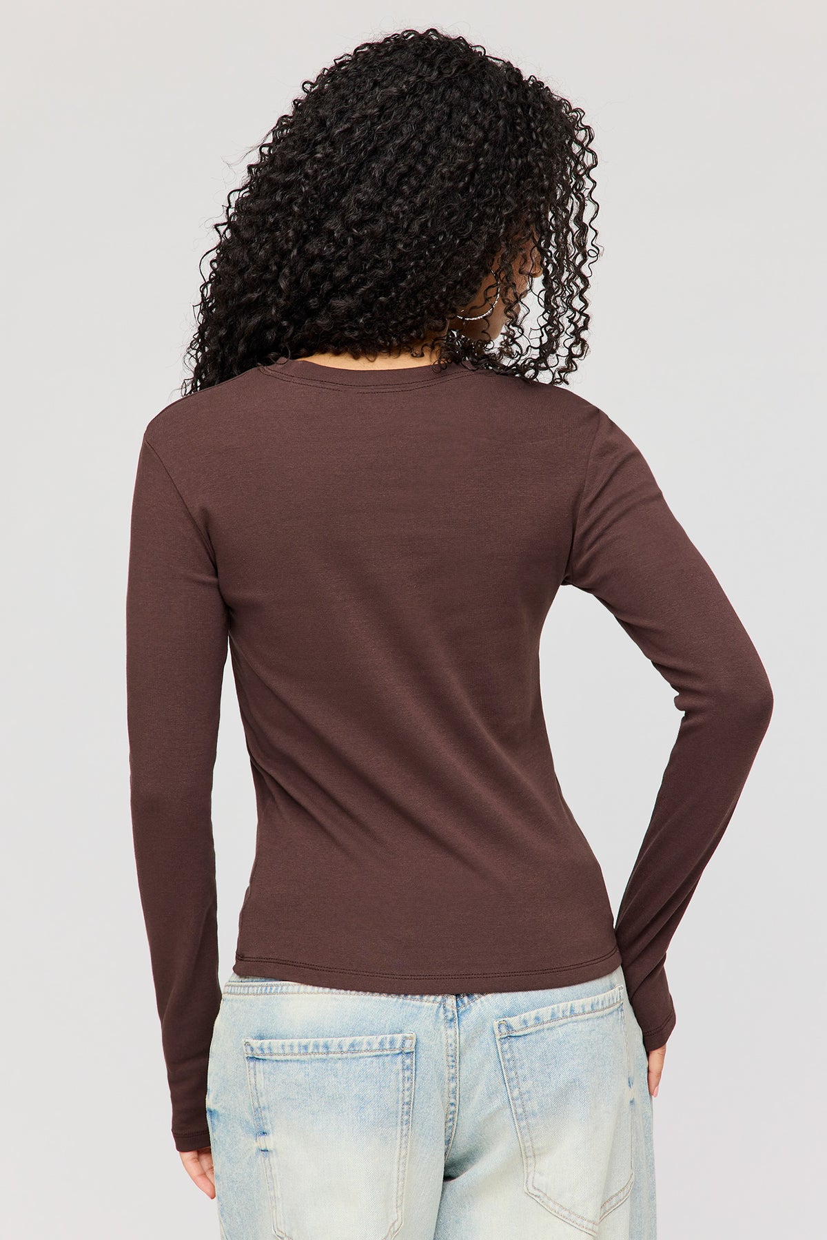 Alt View 2. Gothic Rhinestone Graphic Top - Brown