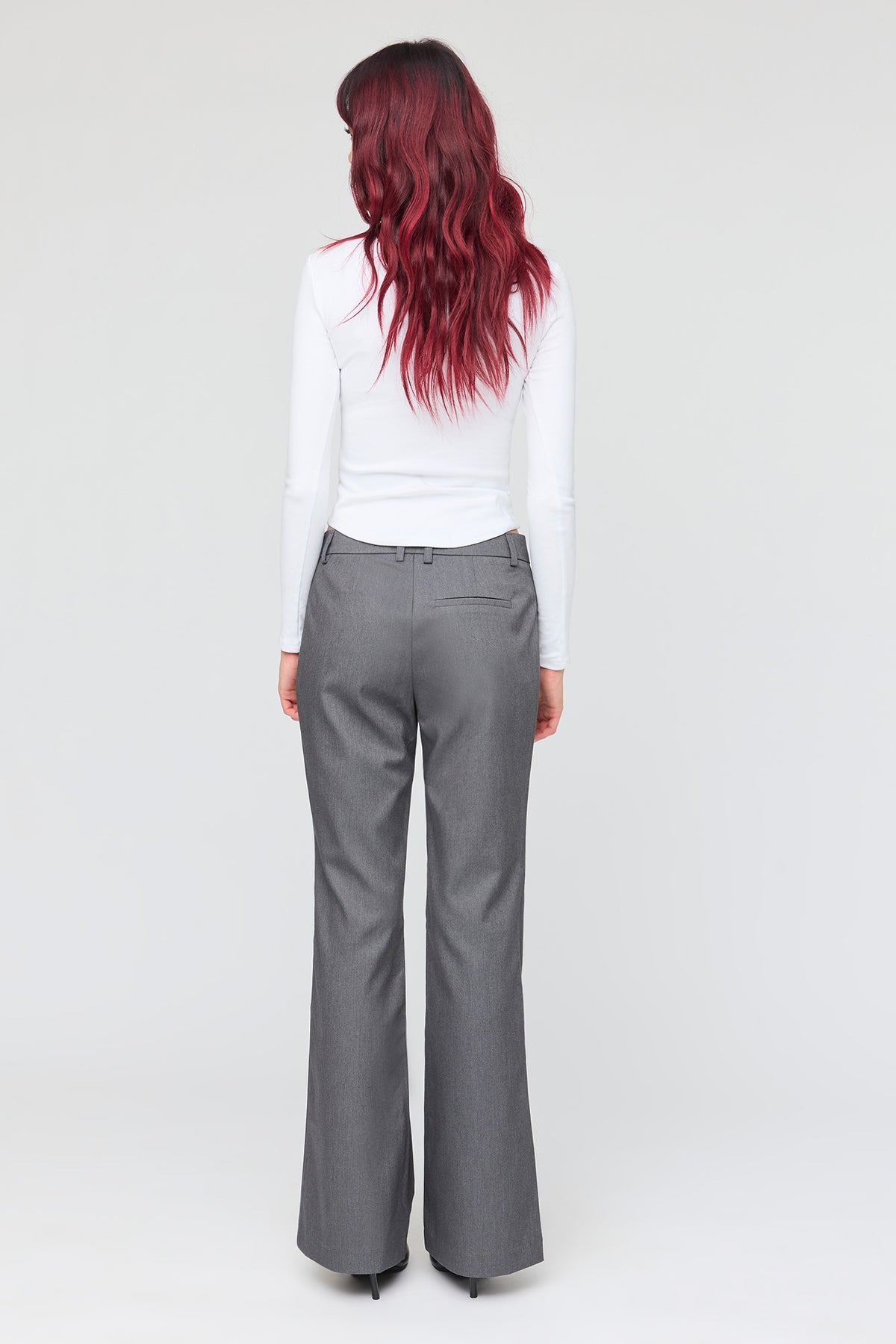 Alt View 3. Flare Dress Pant - Grey Blue