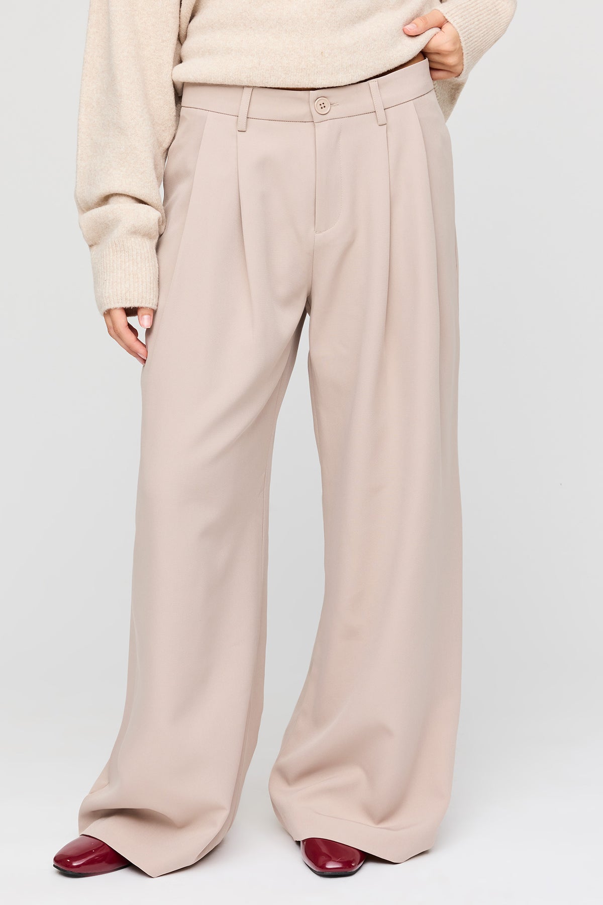 Alt View 2. Baggy Dress Pant - Mushroom