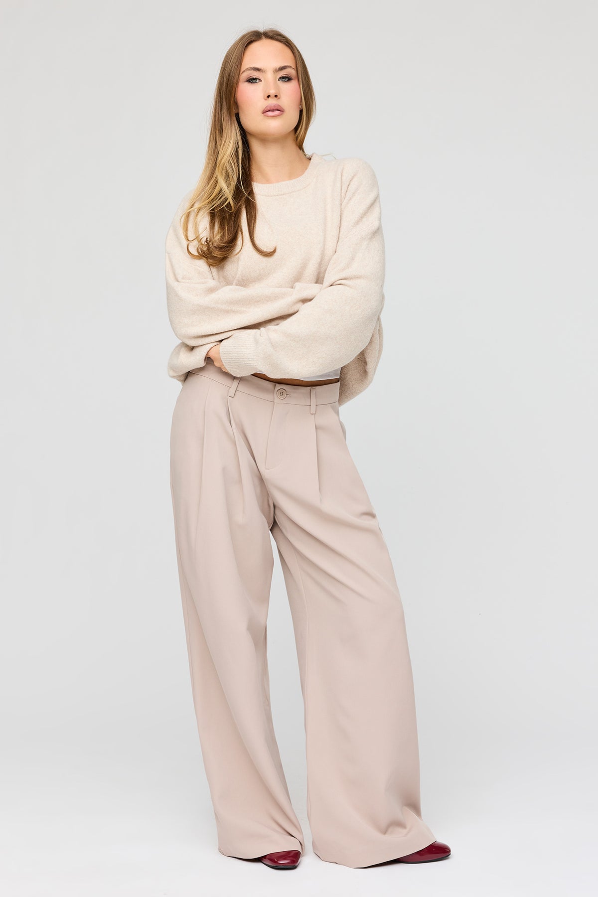 Baggy Dress Pant - Mushroom