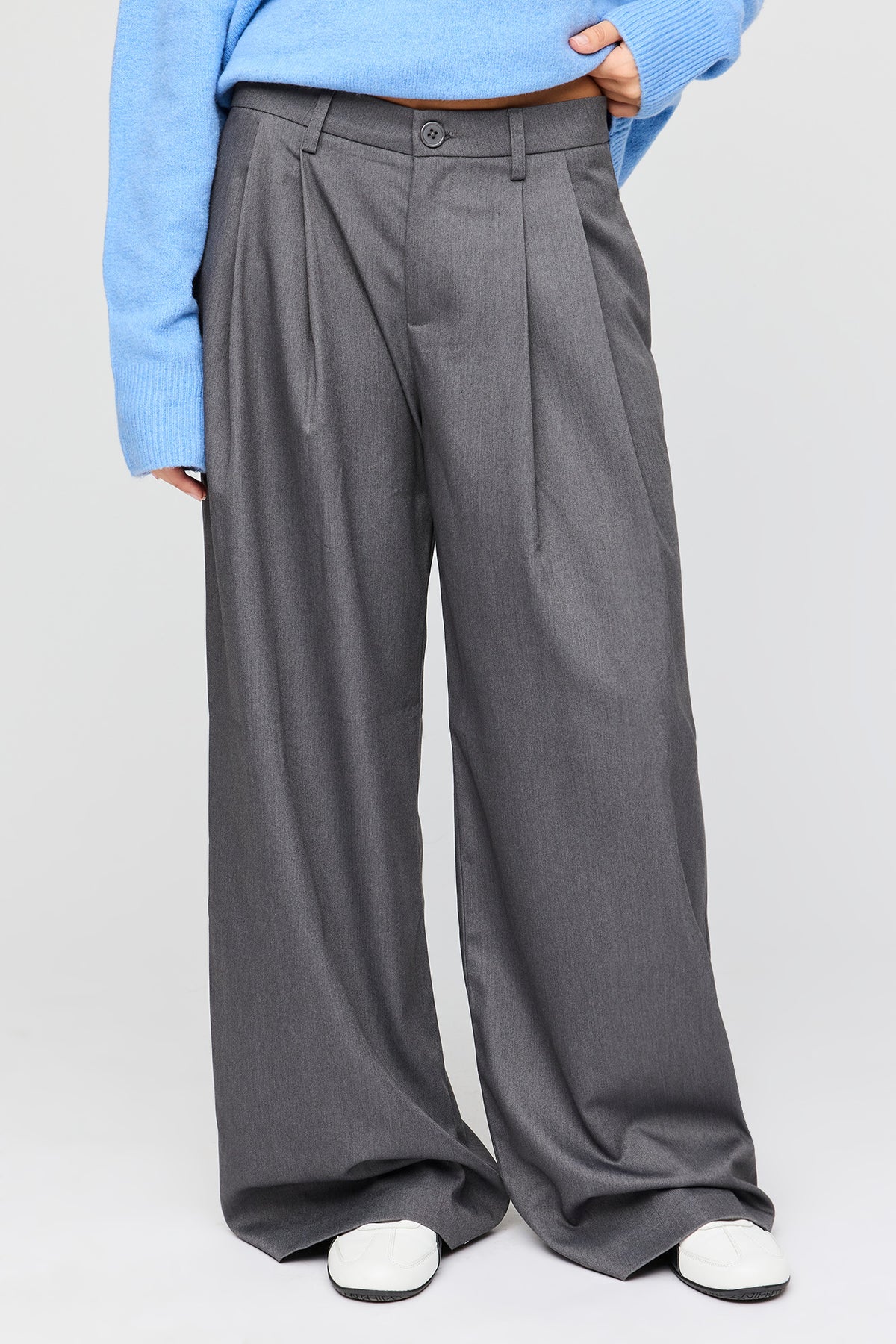 Alt View 2. Baggy Dress Pant - Grey Blue