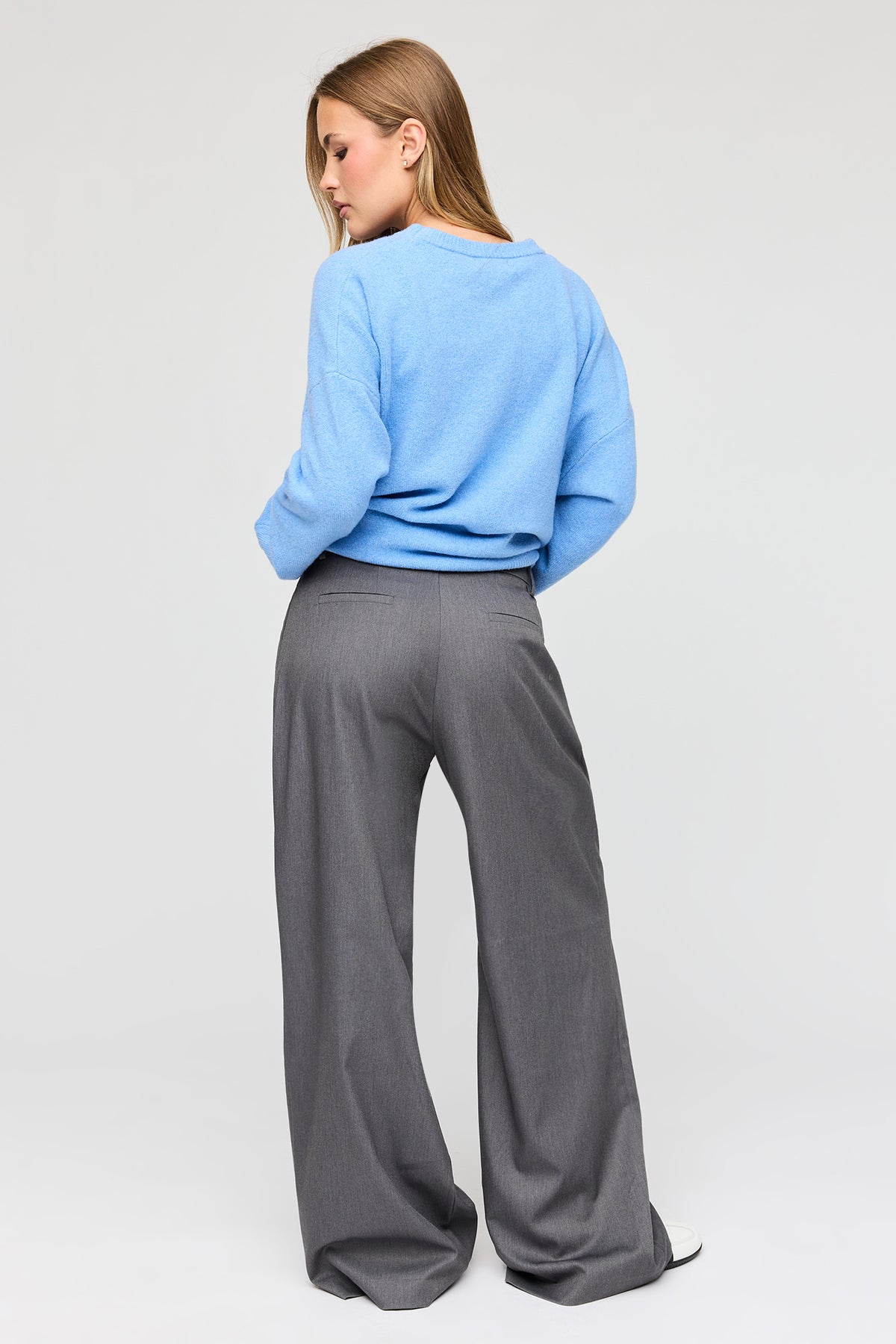 Alt View 3. Baggy Dress Pant - Grey Blue
