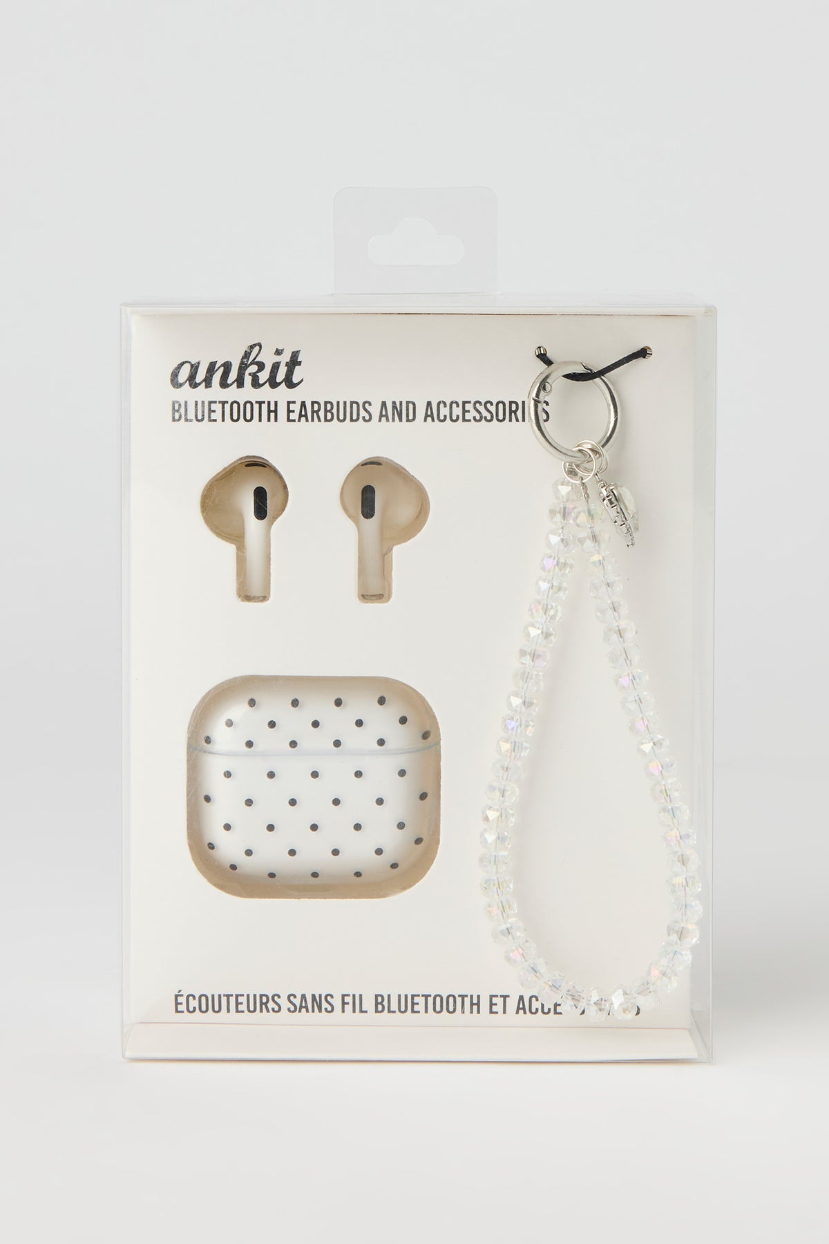Vue alternative 3. Ensemble avec écouteurs Bluetooth et accessoire