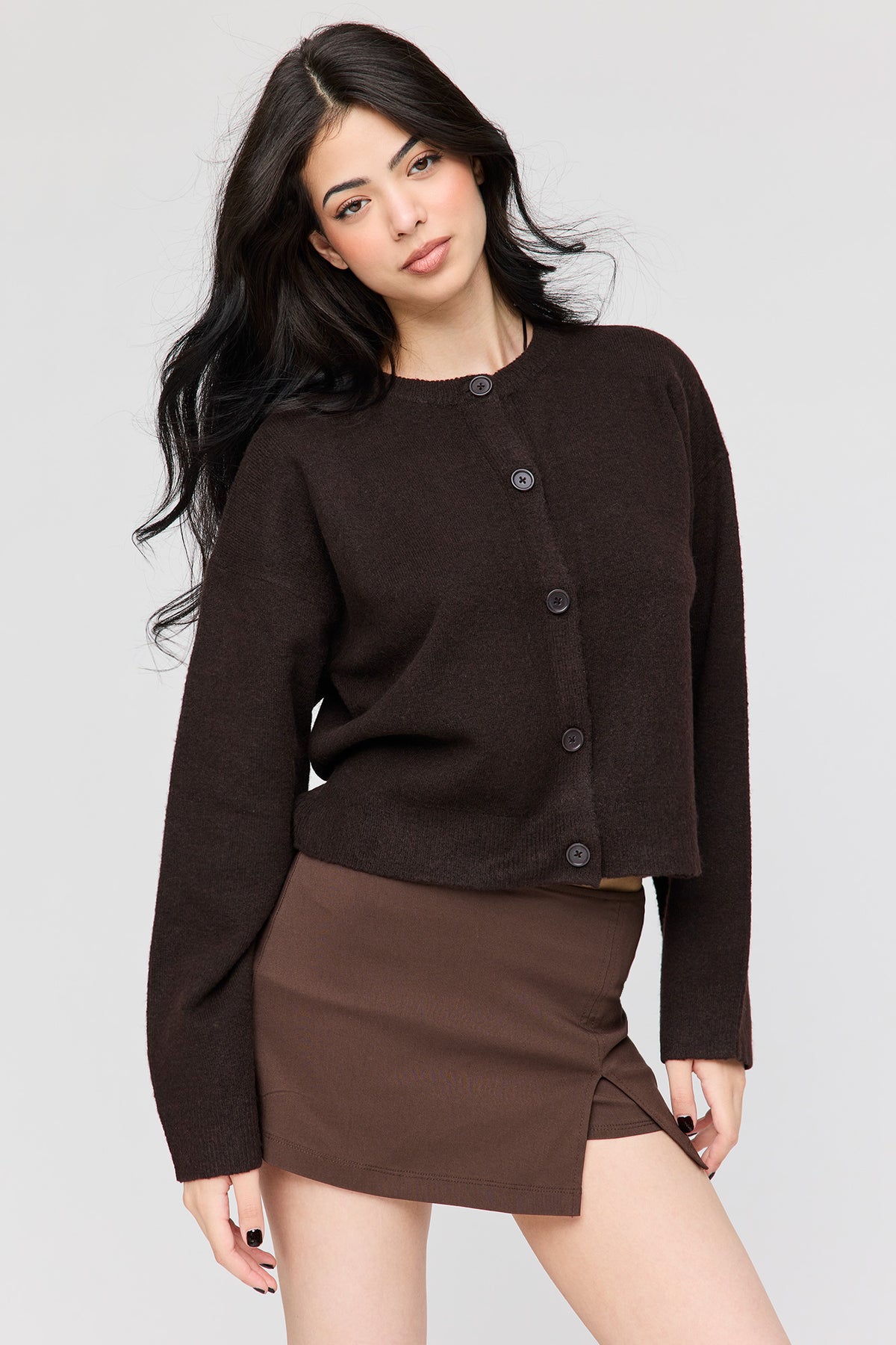Mini Dress Skort - Brown