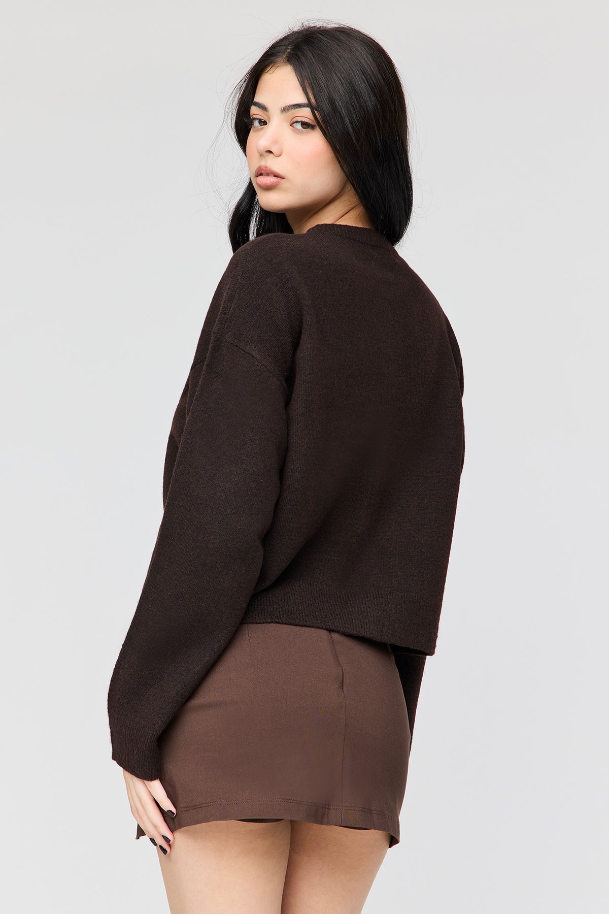 Alt View 2. Mini Dress Skort - Brown