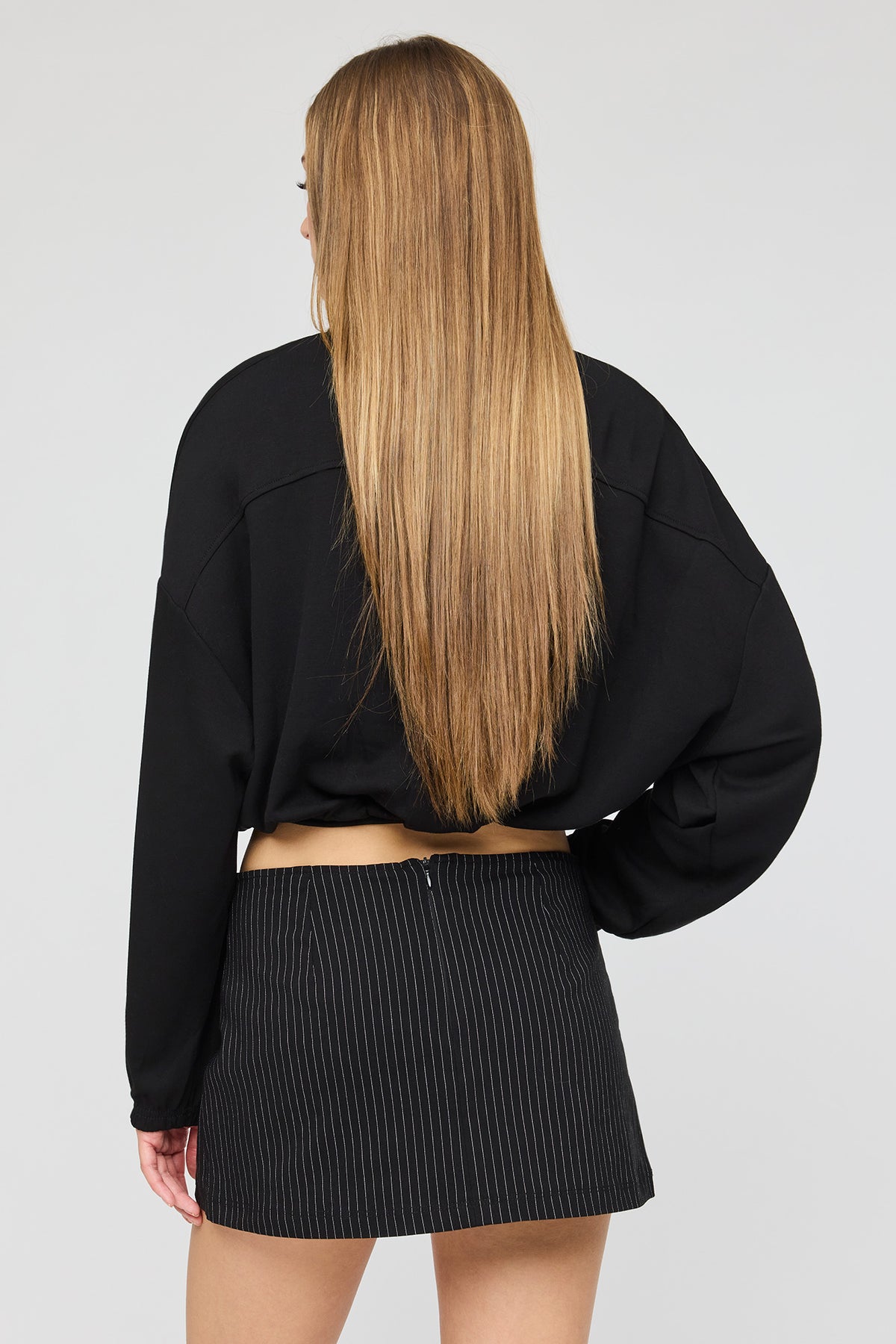 Alt View 2. Mini Dress Skort - Black with White