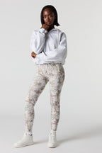 Legging avec bande élastique à imprimé