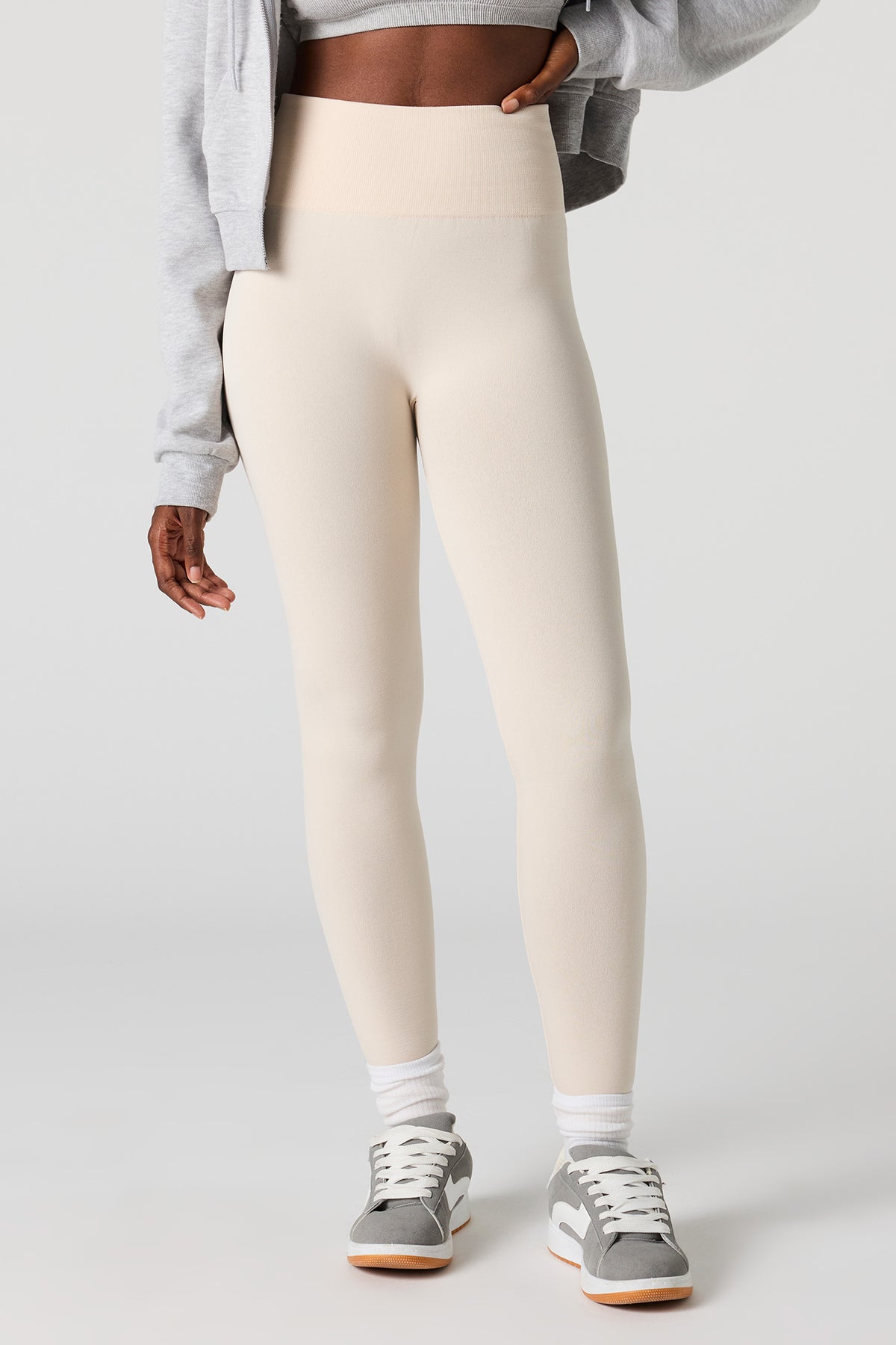 Alt View 2. High Rise Seamless Legging - Sand