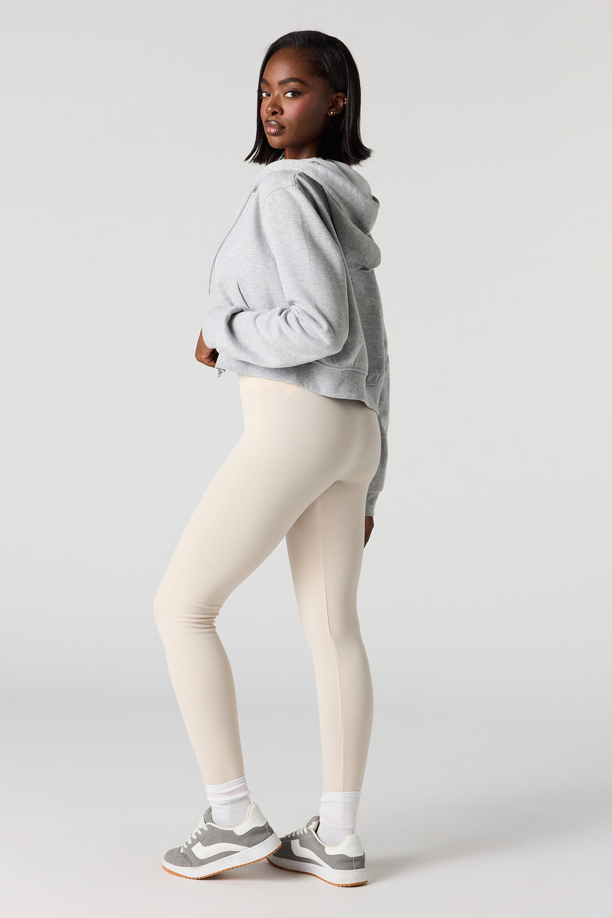 Alt View 3. High Rise Seamless Legging - Sand